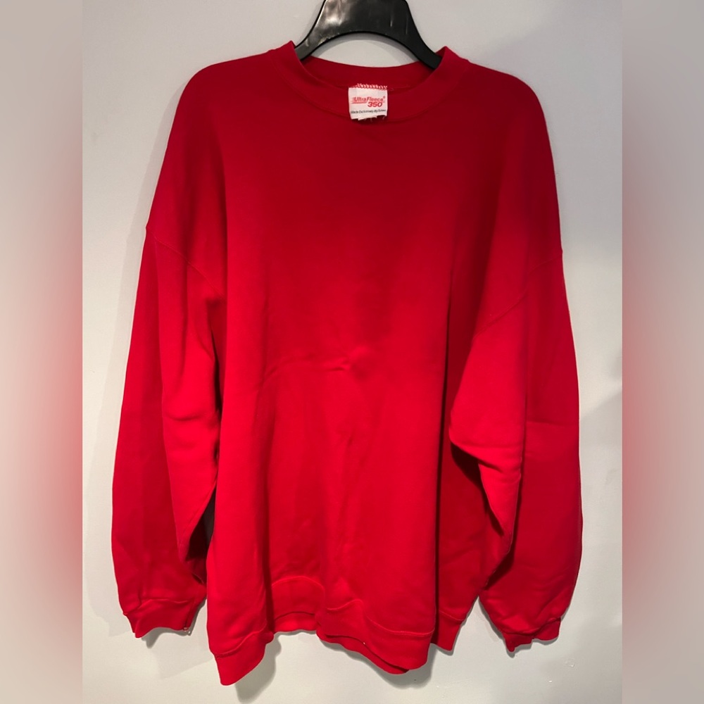 Tultex Men's Vibrant Red Crewneck Sweater